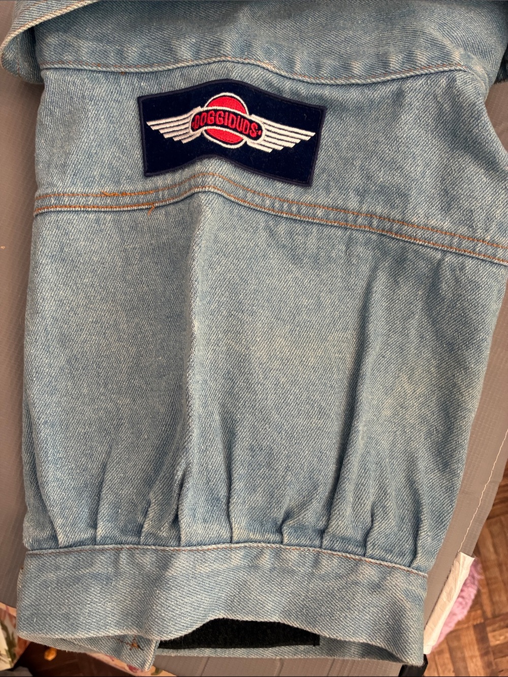 Dogs Light Blue Denim leisure jacket with Wing Patch